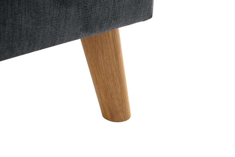 Trend Lyx 4-personers Højrevendt L-formet Chaiselongsofa i Stof - Mørkegrå - Møbler - Sofaer - Sofa med chaiselong - 4 personers sofa med chaiselong