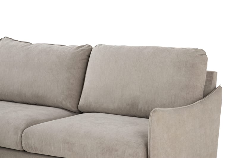 Trend Lyx 4-personers Venstrevendt L-formet Chaiselongsofa i Stof - Beige - Møbler - Sofaer - Sofa med chaiselong - 4 personers sofa med chaiselong