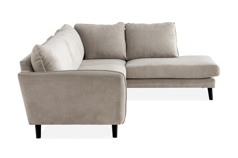 Trend Lyx 4-personers Højrevendt L-formet Chaiselongsofa i Stof - Beige - Møbler - Sofaer - Sofa med chaiselong - 4 personers sofa med chaiselong