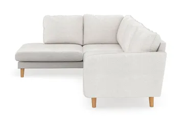Trend Lyx 4-personers Venstrevendt L-formet Chaiselongsofa i Bouclé - Hvid - Møbler - Sofaer - Sofa med chaiselong