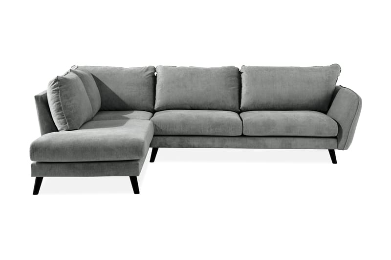 Trend Lyx 4-personers Venstrevendt L-formet Chaiselongsofa i Stof - Grå - Møbler - Sofaer - Sofa med chaiselong