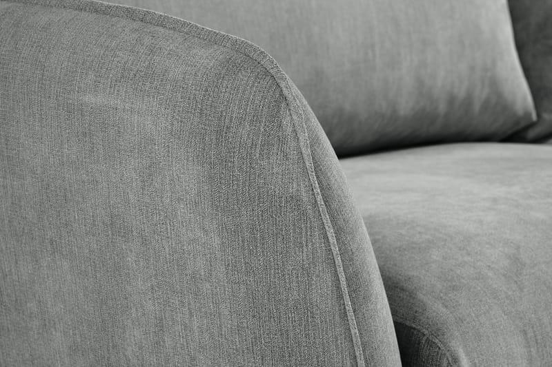 Trend Lyx 4-Pers. Chaiselongsofa Højre - Grå/Egefarvet - Sofa med chaiselong - 4 personers sofa med chaiselong