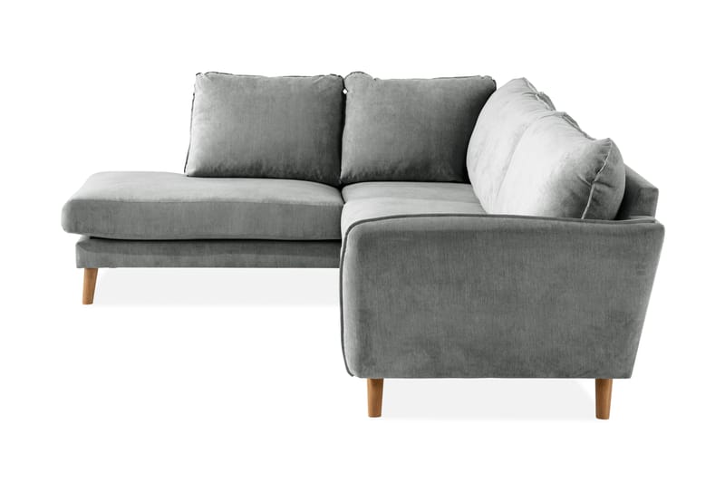 Trend Lyx 4-personers Venstrevendt L-formet Chaiselongsofa i Stof - Grå - Møbler - Sofaer - Sofa med chaiselong