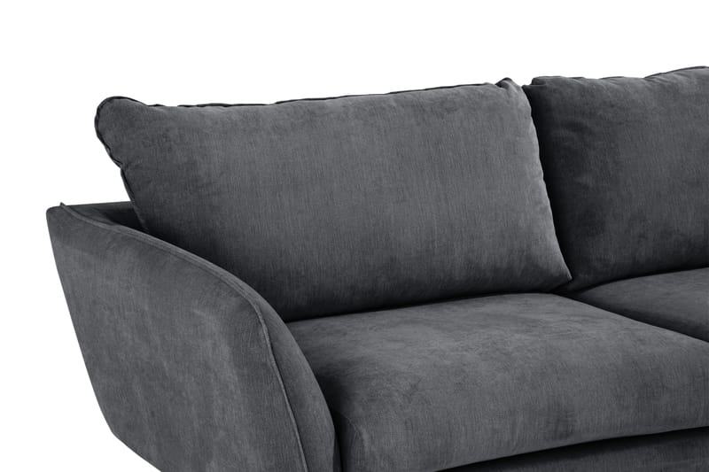 Trend Lyx 4-personers Højrevendt L-formet Chaiselongsofa i Stof - Mørkegrå - Møbler - Sofaer - Sofa med chaiselong