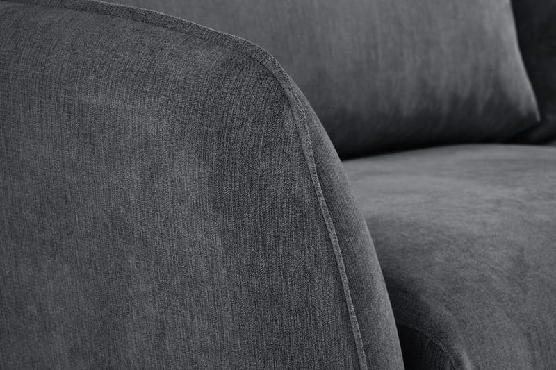 Trend Lyx 4-personers Højrevendt L-formet Chaiselongsofa i Stof - Mørkegrå - Møbler - Sofaer - Sofa med chaiselong