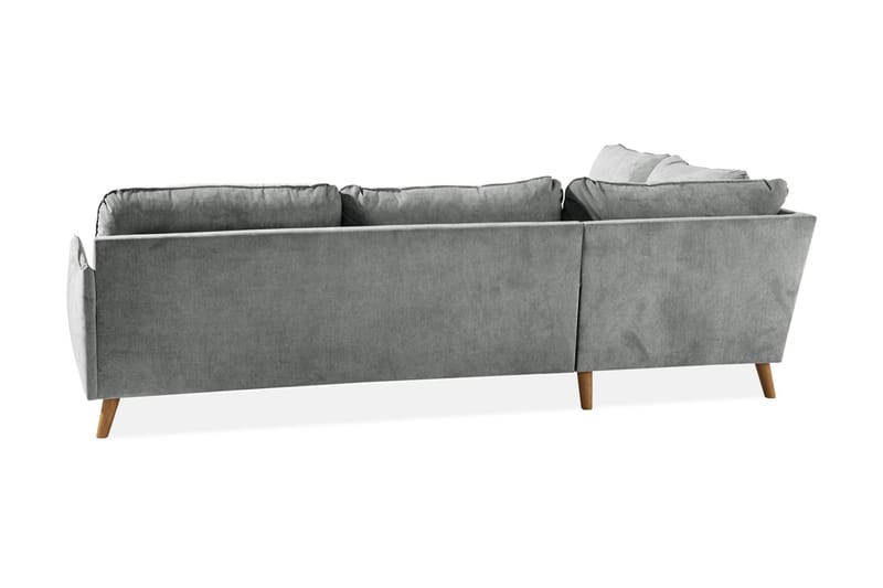 Trend Lyx 4-personers Venstrevendt L-formet Chaiselongsofa i Stof - Grå - Møbler - Sofaer - Sofa med chaiselong