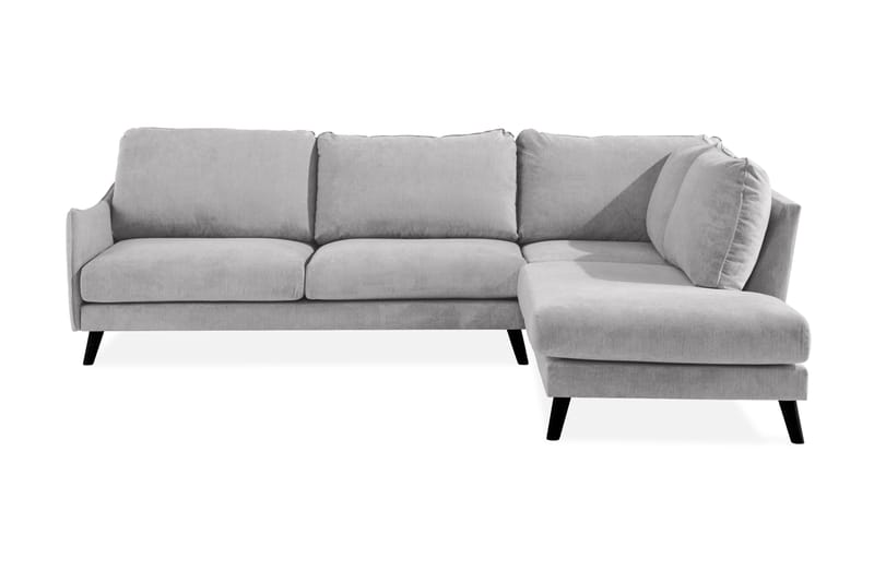 Trend Lyx 4-personers Højrevendt L-formet Chaiselongsofa i Stof - Lysegrå - Møbler - Sofaer - Sofa med chaiselong