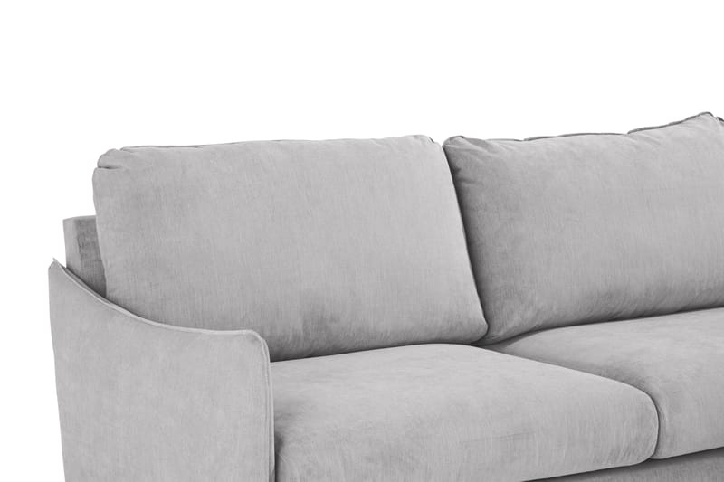 Trend Lyx 4-personers Højrevendt L-formet Chaiselongsofa i Stof - Lysegrå - Møbler - Sofaer - Sofa med chaiselong