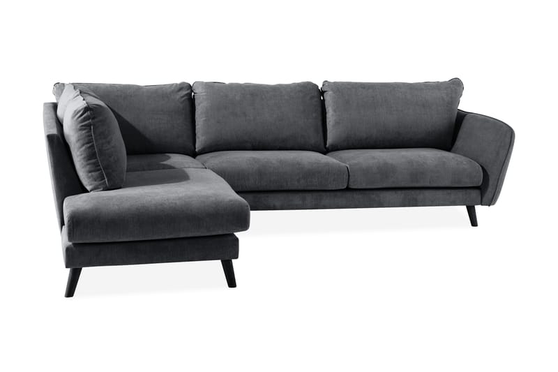 Trend Lyx 4-personers Venstrevendt L-formet Chaiselongsofa i Stof - Mørkegrå - Møbler - Sofaer - Sofa med chaiselong