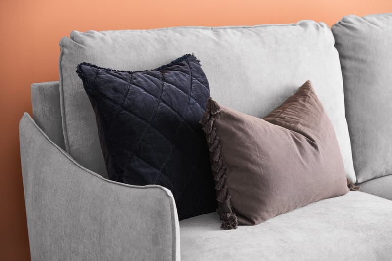 Trend Lyx 4-personers Venstrevendt L-formet Chaiselongsofa i Stof - Lysegrå - Møbler - Sofaer - Sofa med chaiselong