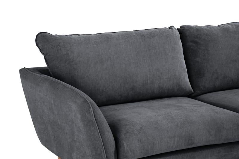 Trend Lyx 4-personers Højrevendt L-formet Chaiselongsofa i Stof - Mørkegrå - Møbler - Sofaer - Sofa med chaiselong