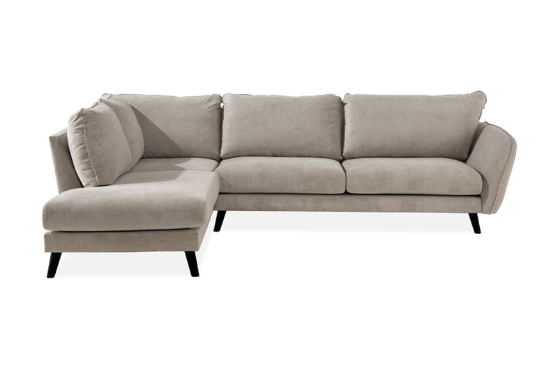 Trend Lyx 4-personers Venstrevendt L-formet Chaiselongsofa i Stof - Beige - Møbler - Sofaer - Sofa med chaiselong