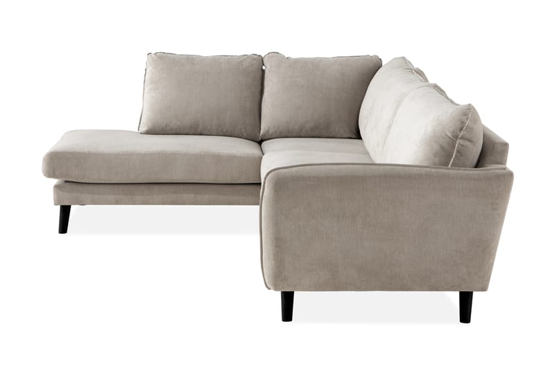 Trend Lyx 4-personers Venstrevendt L-formet Chaiselongsofa i Stof - Beige - Møbler - Sofaer - Sofa med chaiselong