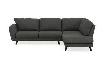 Trend Lyx 4-personers Højrevendt L-formet Chaiselongsofa i Manchester - Mørkegrå - Møbler - Sofaer - Sofa med chaiselong