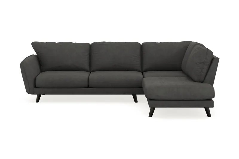 Trend Lyx 4-personers Højrevendt L-formet Chaiselongsofa i Manchester, Mørkegrå