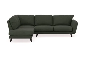 Trend Lyx 4-personers Venstrevendt L-formet Chaiselongsofa i Manchester - Mørkegrøn - Møbler - Sofaer - Sofa med chaiselong