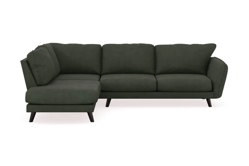Trend Lyx 4-personers Venstrevendt L-formet Chaiselongsofa i Manchester, Mørkegrøn