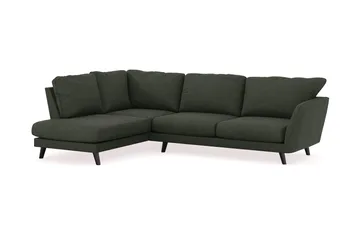Trend Lyx 4-personers Venstrevendt L-formet Chaiselongsofa i Manchester - Mørkegrøn - Møbler - Sofaer - Sofa med chaiselong