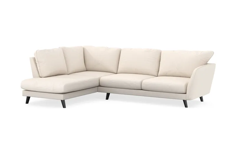 Trend Lyx 4-personers Venstrevendt L-formet Chaiselongsofa i Manchester - Beige - Møbler - Sofaer - Sofa med chaiselong