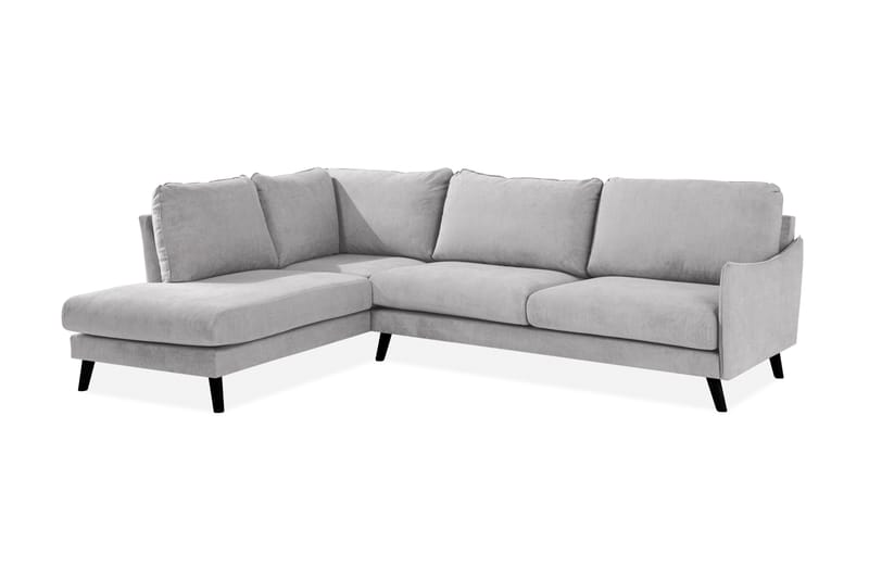 Trend Lyx 4-personers Venstrevendt L-formet Chaiselongsofa i Stof - Lysegrå - Møbler - Sofaer - Sofa med chaiselong - 4 personers sofa med chaiselong