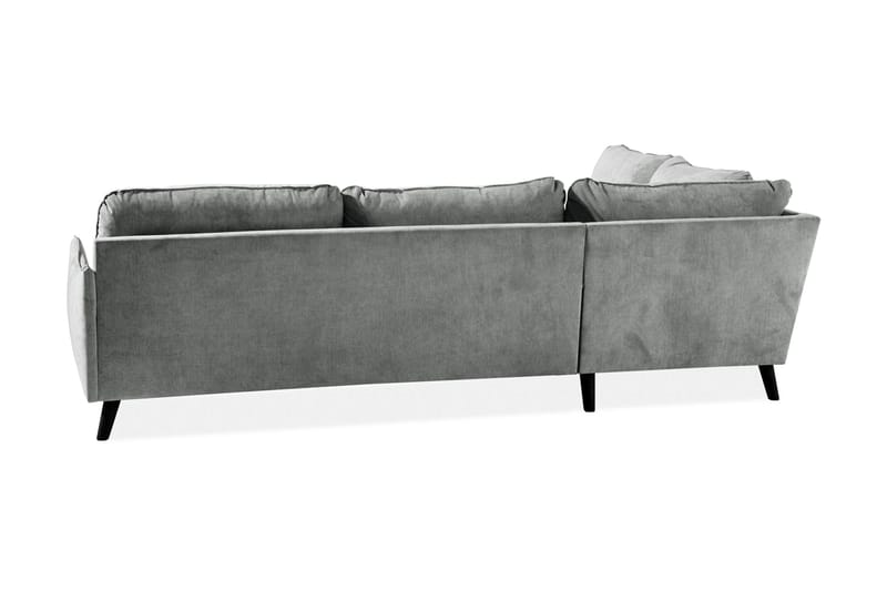 Trend Lyx 4-personers Venstrevendt L-formet Chaiselongsofa i Stof - Grå - Møbler - Sofaer - Sofa med chaiselong - 4 personers sofa med chaiselong