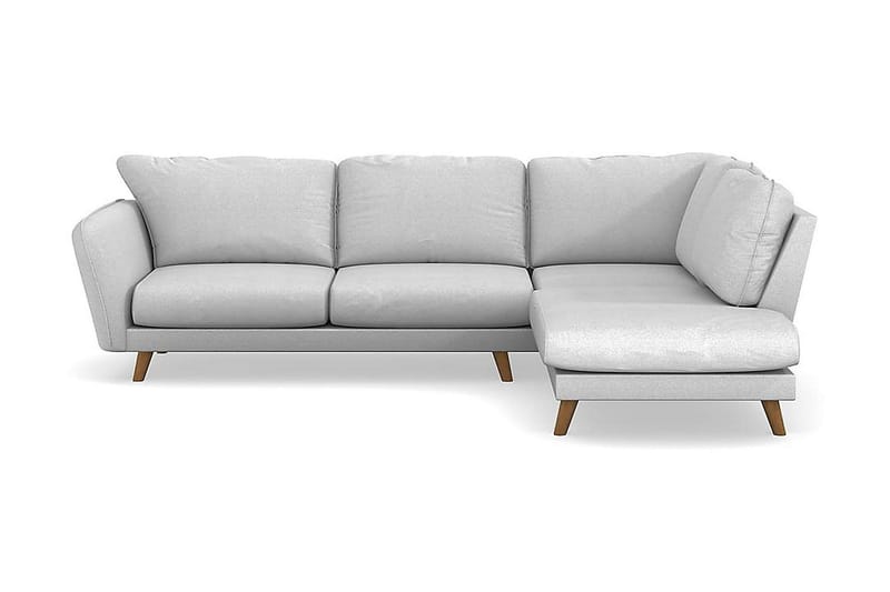 Trend Lyx 4-personers Højrevendt L-formet Chaiselongsofa i Stof - Lysegrå - Møbler - Sofaer - Sofa med chaiselong