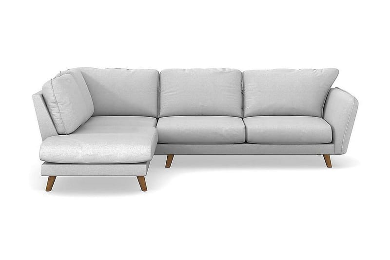 Trend Lyx 4-personers Venstrevendt L-formet Chaiselongsofa i Stof - Lysegrå - Møbler - Sofaer - Sofa med chaiselong