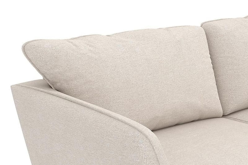 Trend Lyx 4-personers Højrevendt L-formet Chaiselongsofa i Stof - Beige - Møbler - Sofaer - Sofa med chaiselong