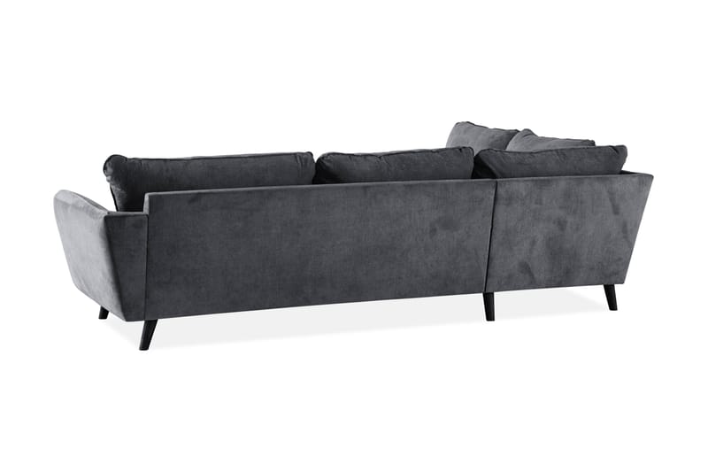 Trend Lyx 4-personers Venstrevendt L-formet Chaiselongsofa i Stof - Mørkegrå - Møbler - Sofaer - Sofa med chaiselong - 4 personers sofa med chaiselong