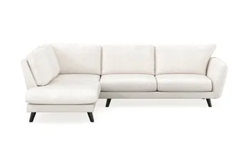 Trend Lyx 4-personers Venstrevendt L-formet Chaiselongsofa i Bouclé - Hvid - Møbler - Sofaer - Sofa med chaiselong