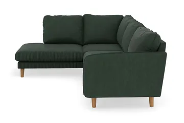 Trend Lyx 4-personers Venstrevendt L-formet Chaiselongsofa i Manchester - Mørkegrøn - Møbler - Sofaer - Sofa med chaiselong