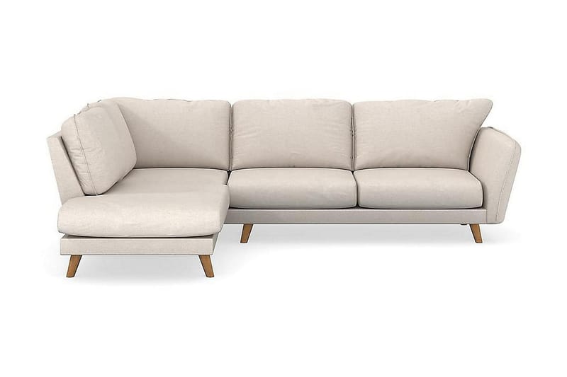 Trend Lyx 4-personers Venstrevendt L-formet Chaiselongsofa i Stof - Beige - Møbler - Sofaer - Sofa med chaiselong - 4 personers sofa med chaiselong