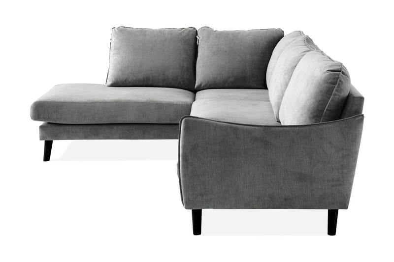 Trend Lyx 4-personers Venstrevendt L-formet Chaiselongsofa i Stof - Grå - Møbler - Sofaer - Sofa med chaiselong - 4 personers sofa med chaiselong