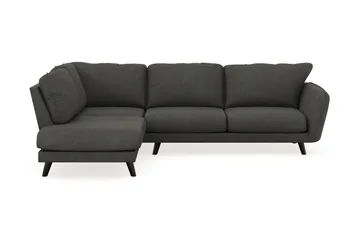 Trend Lyx 4-personers Venstrevendt L-formet Chaiselongsofa i Manchester - Mørkegrå - Møbler - Sofaer - Sofa med chaiselong