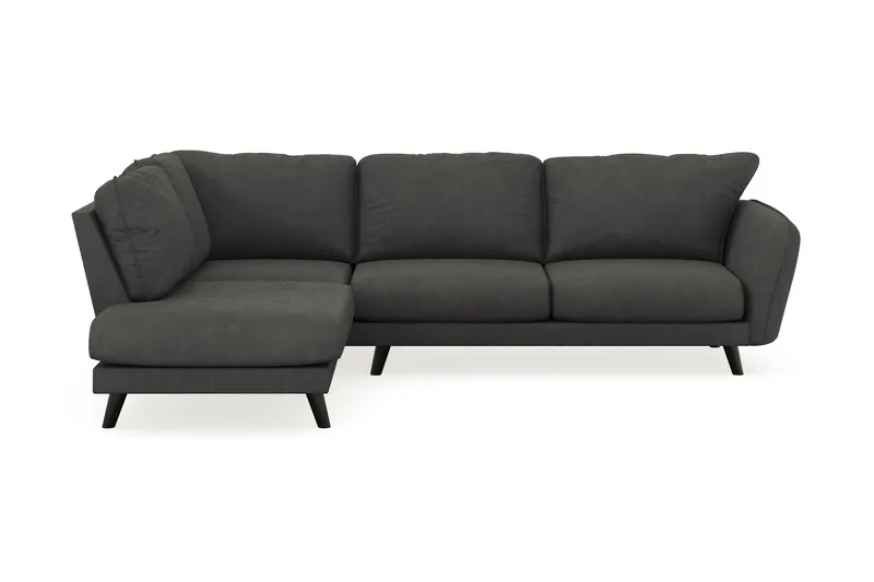 Trend Lyx 4-personers Venstrevendt L-formet Chaiselongsofa i Manchester, Mørkegrå