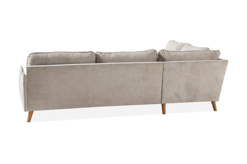 Trend Lyx 4-personers Venstrevendt L-formet Chaiselongsofa i Stof - Beige - Møbler - Sofaer - Sofa med chaiselong - 4 personers sofa med chaiselong