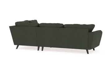 Trend Lyx 4-personers Højrevendt L-formet Chaiselongsofa i Manchester - Mørkegrøn - Møbler - Sofaer - Sofa med chaiselong