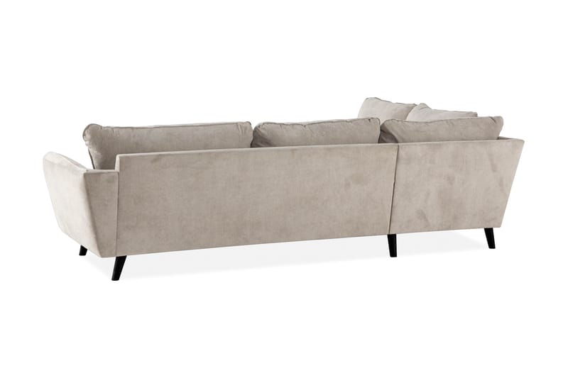 Trend Lyx 4-personers Venstrevendt L-formet Chaiselongsofa i Stof - Beige - Møbler - Sofaer - Sofa med chaiselong - 4 personers sofa med chaiselong