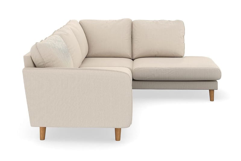 Trend Lyx 4-personers Højrevendt L-formet Chaiselongsofa i Manchester - Beige - Møbler - Sofaer - Sofa med chaiselong - 4 personers sofa med chaiselong