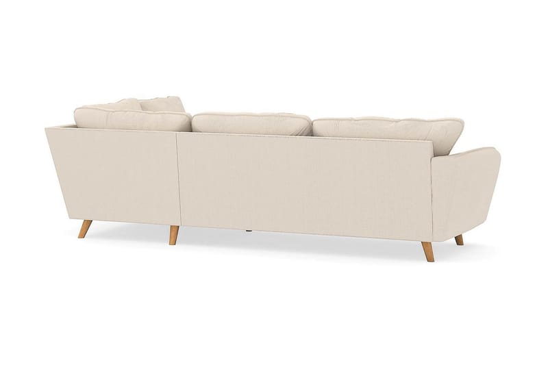 Trend Lyx 4-personers Højrevendt L-formet Chaiselongsofa i Manchester - Beige - Møbler - Sofaer - Sofa med chaiselong - 4 personers sofa med chaiselong