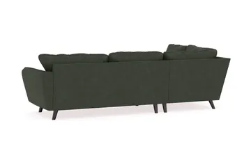 Trend Lyx 4-personers Venstrevendt L-formet Chaiselongsofa i Manchester - Mørkegrøn - Møbler - Sofaer - Sofa med chaiselong