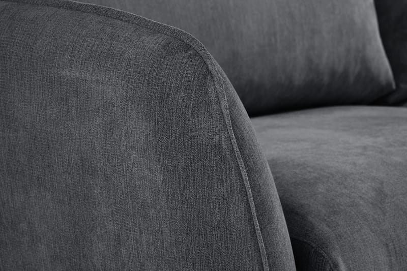 Trend Lyx 4-personers Højrevendt L-formet Chaiselongsofa i Stof - Mørkegrå - Møbler - Sofaer - Sofa med chaiselong - 4 personers sofa med chaiselong