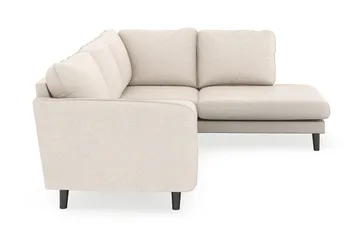 Trend Lyx 4-personers Højrevendt L-formet Chaiselongsofa i Stof - Beige - Møbler - Sofaer - Sofa med chaiselong