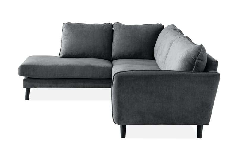 Trend Lyx 4-personers Venstrevendt L-formet Chaiselongsofa i Stof - Mørkegrå - Møbler - Sofaer - Sofa med chaiselong - 4 personers sofa med chaiselong