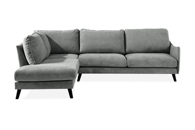 Trend Lyx 4-personers Venstrevendt L-formet Chaiselongsofa i Stof - Grå - Møbler - Sofaer - Sofa med chaiselong - 4 personers sofa med chaiselong