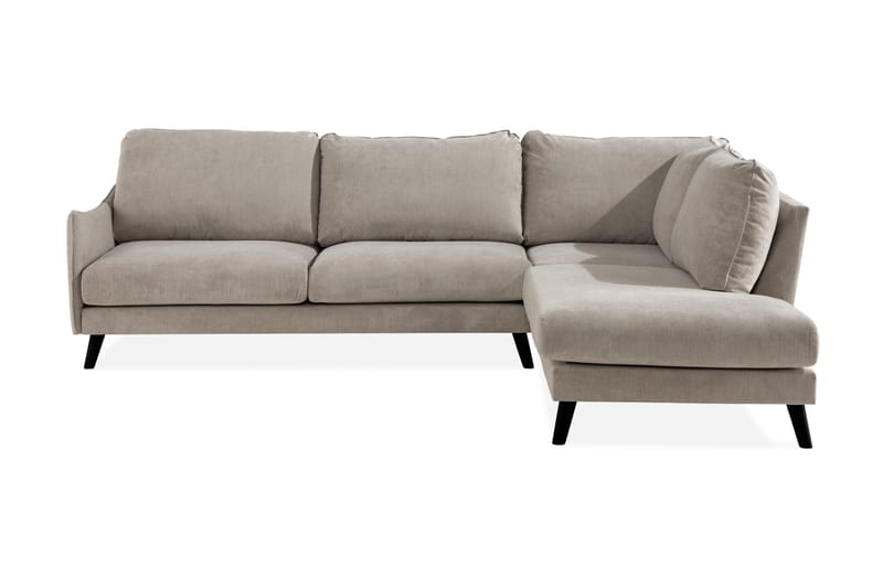 Trend Lyx 4-personers Højrevendt L-formet Chaiselongsofa i Stof, Beige