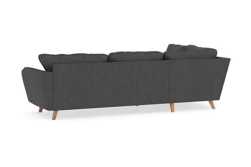 Trend Lyx 4-personers Venstrevendt L-formet Chaiselongsofa i Manchester - Mørkegrå - Møbler - Sofaer - Sofa med chaiselong - 4 personers sofa med chaiselong