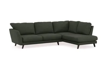 Trend Lyx 4-personers Højrevendt L-formet Chaiselongsofa i Manchester - Mørkegrøn - Møbler - Sofaer - Sofa med chaiselong