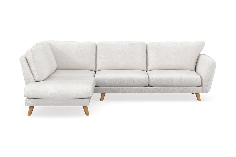Trend Lyx 4-personers Venstrevendt L-formet Chaiselongsofa i Bouclé - Hvid - Møbler - Sofaer - Sofa med chaiselong - 4 personers sofa med chaiselong
