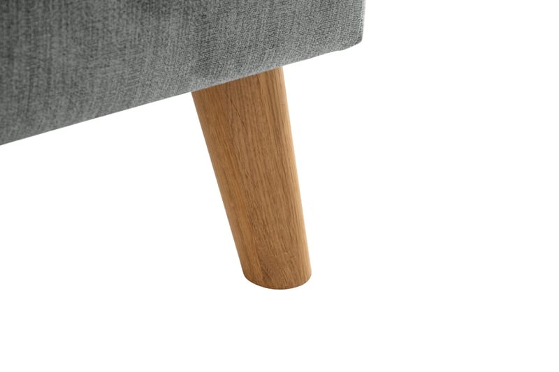 Trend Lyx 4-personers Højrevendt L-formet Chaiselongsofa i Stof - Grå - Møbler - Sofaer - Sofa med chaiselong - 4 personers sofa med chaiselong